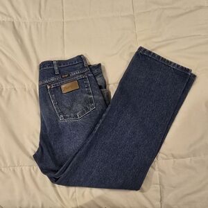 Wrangler Jeans Mens 34x30 Blue Cowboy Cut 936PWD Rodeo Western American Denim